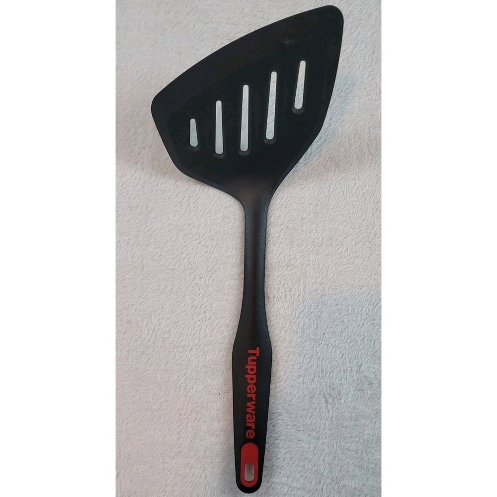 Tupperware Black‎ Nylon Angled Extra Wide Spatula Flipper Hard Plastic Turner